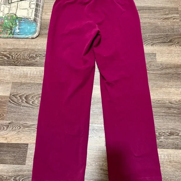 Land’s End Women’s Starfish Mid-Rise Straight Leg Pants Size Medium Fuchsia - Picture 6 of 8